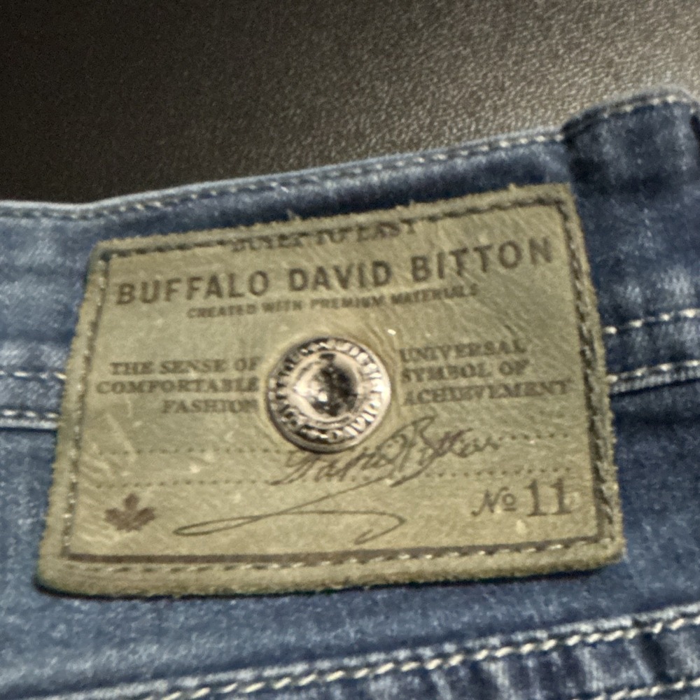 Buffalo David Bitton Straight Fit Stretch Medium Wash Blue Jeans W33xL32 - Picture 5 of 7